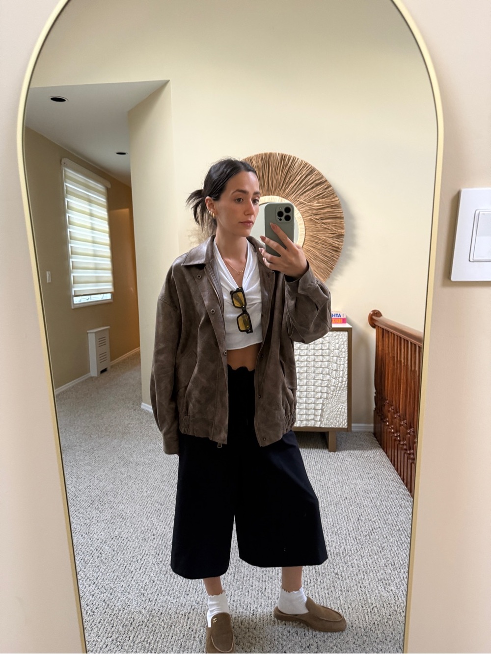 Lioness Kenny Suede Bomber in Chocolate
